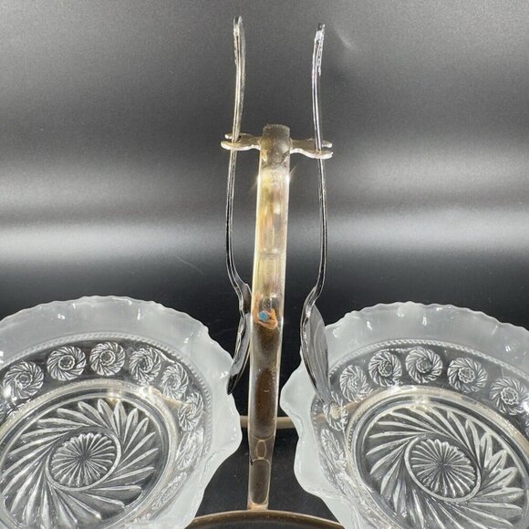 Mid Century Divided Tray With Bowls Dish Made In England Serving Tray Plated VTG - Picture 10 of 16